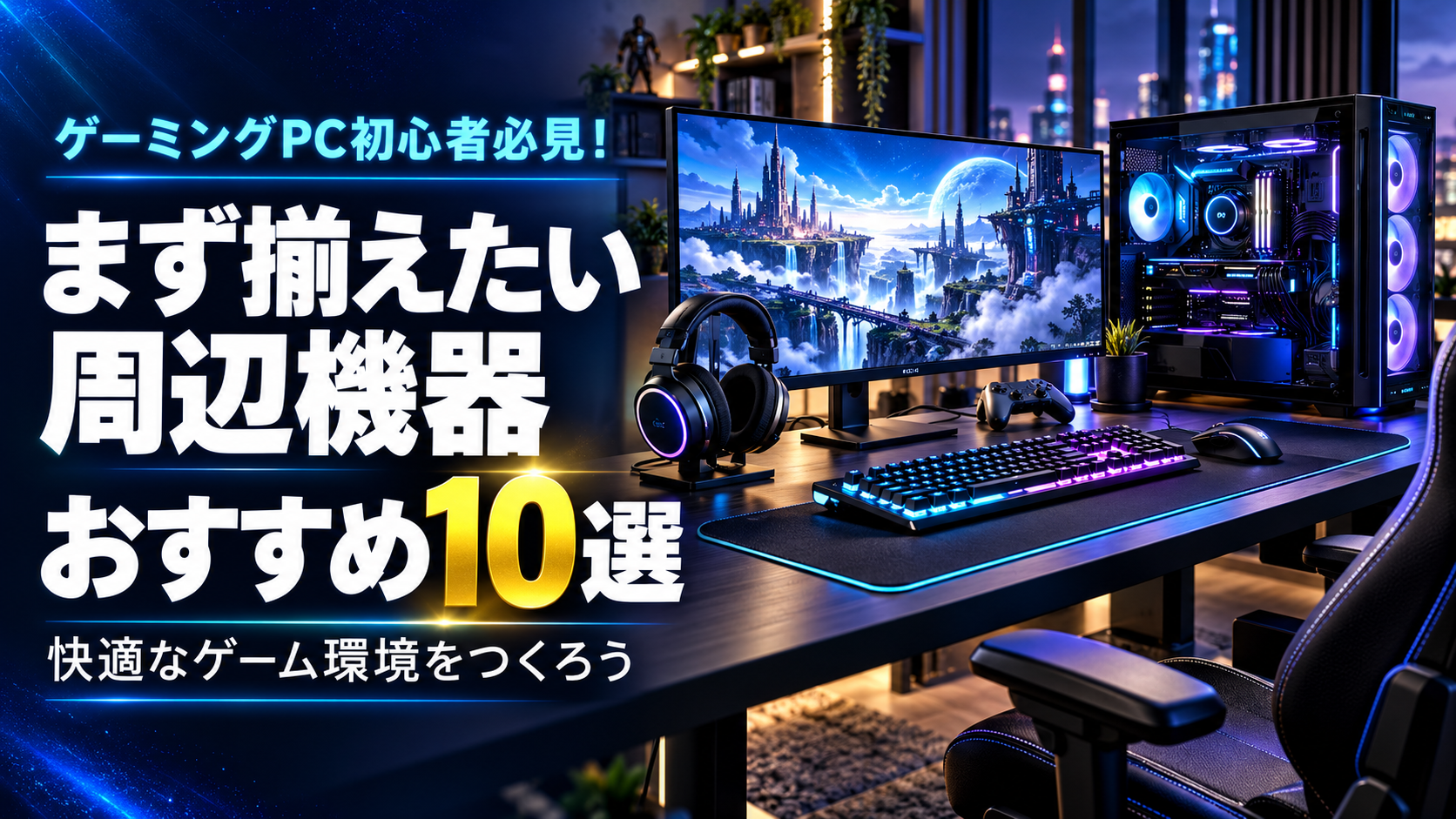 ゲーミングPC初心者がまず揃える周辺機器必見！便利でおすすめの10選