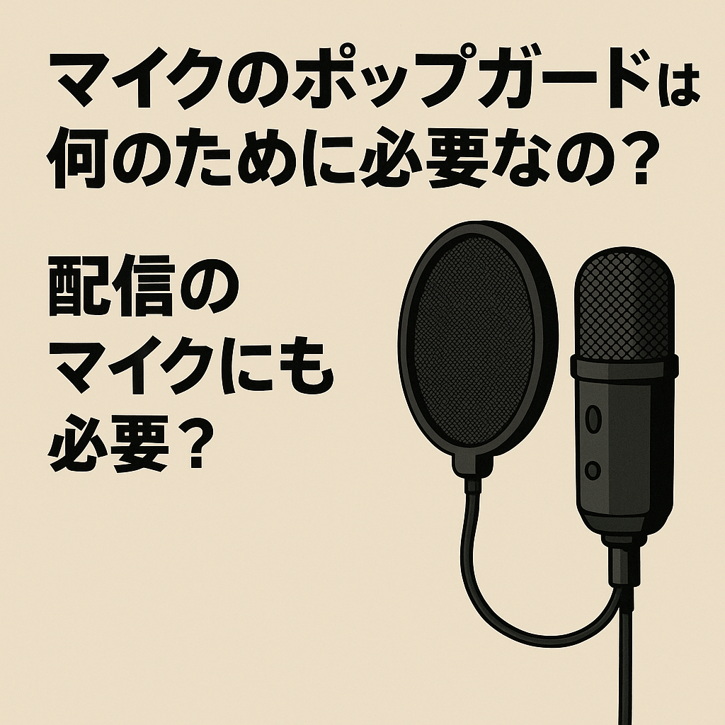 マイクのポップガードは何のために必要なの?配信のマイクにも必要?