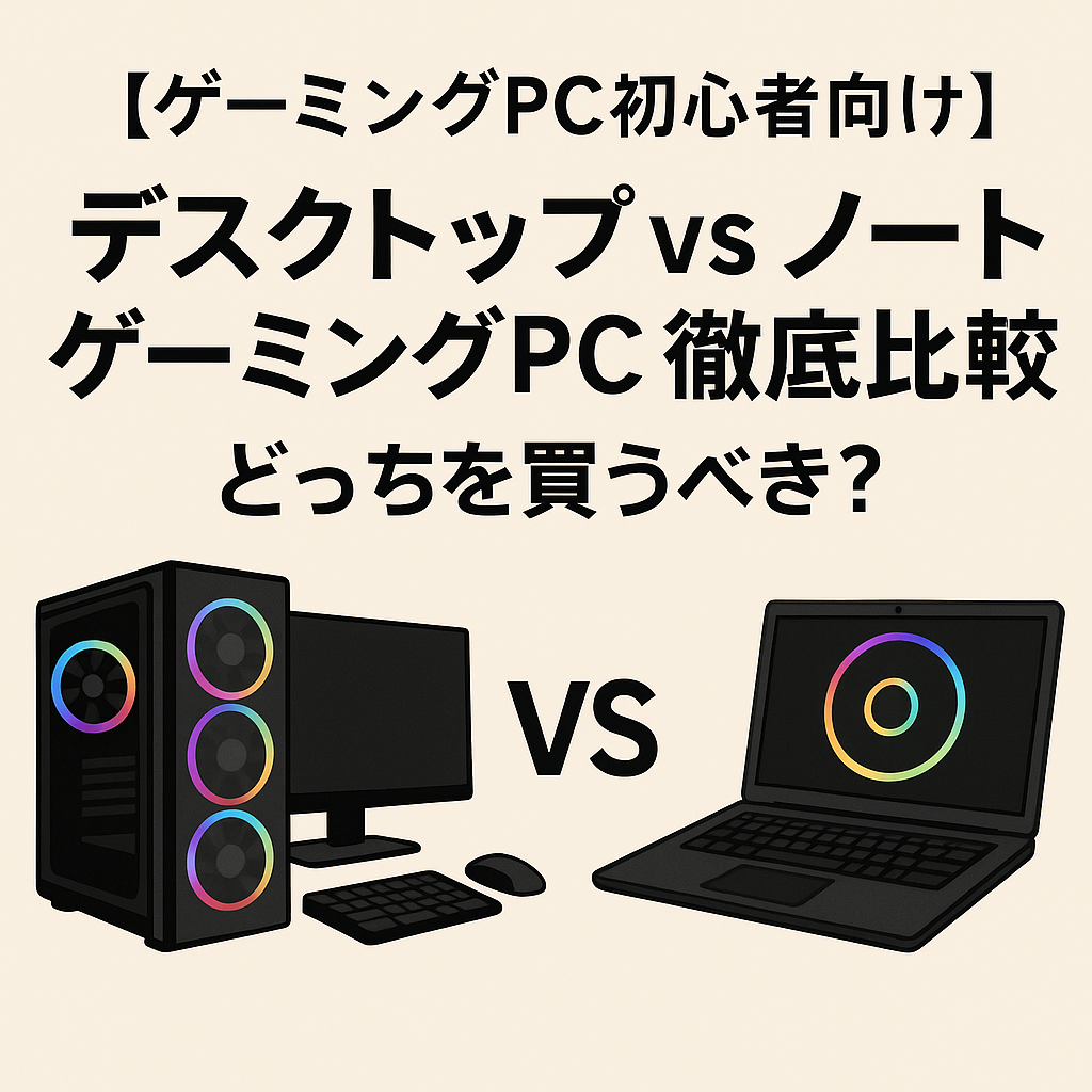 【ゲーミングPC初心者向け】デスクトップ vs ノートゲーミングPC徹底比較|どっちを買うべき?