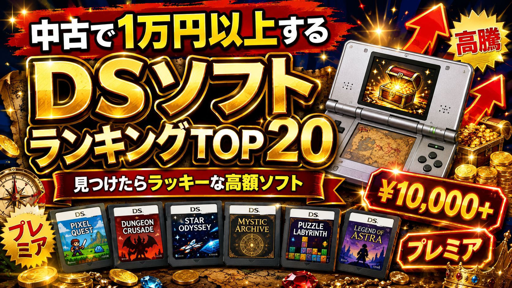 【2026年最新】中古で1万円以上するDSソフトランキングTOP20|見つけたらラッキーな高額ソフト