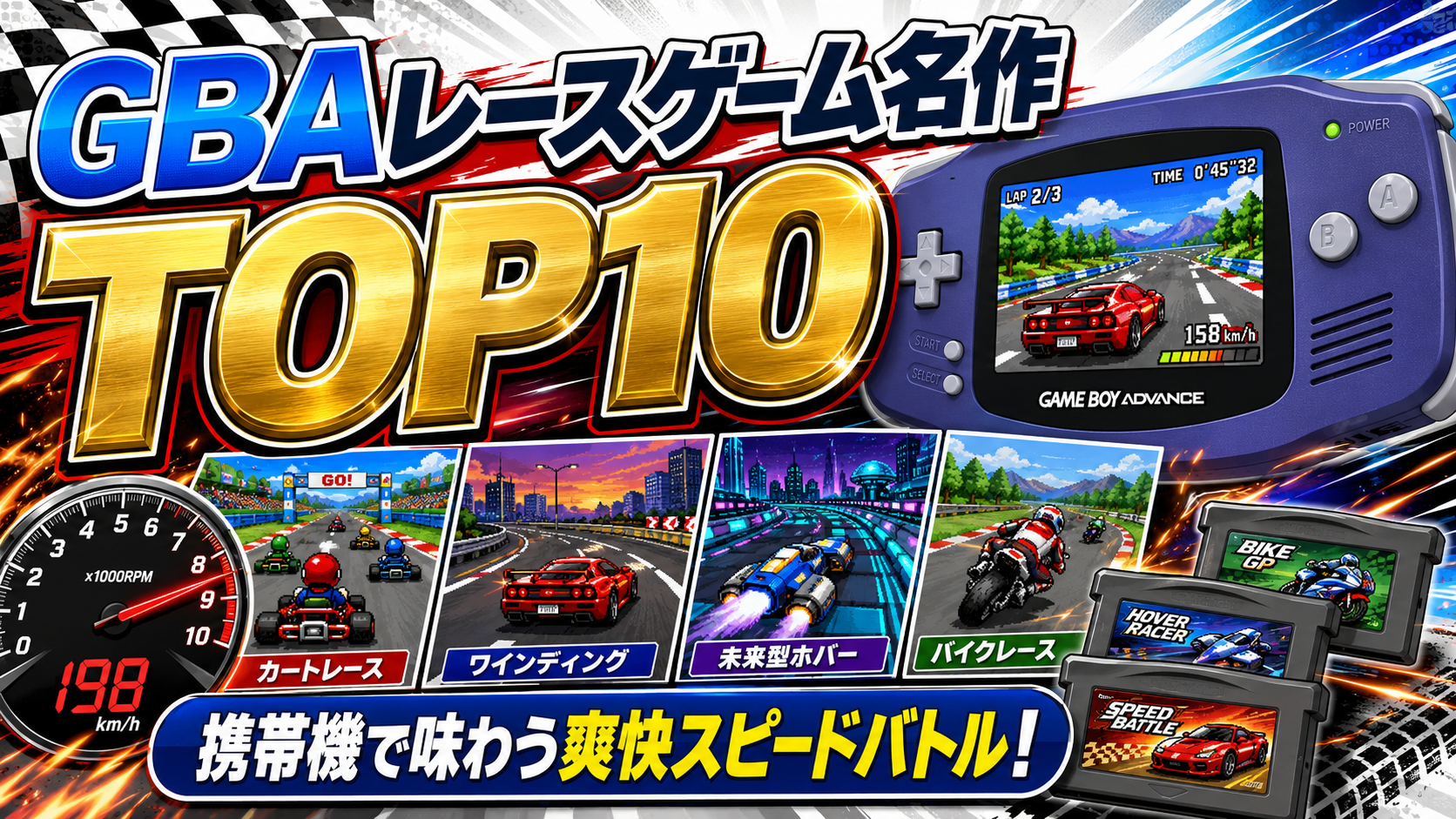 GBAレースゲーム名作ランキングTOP10｜携帯機で味わう爽快スピードバトル！