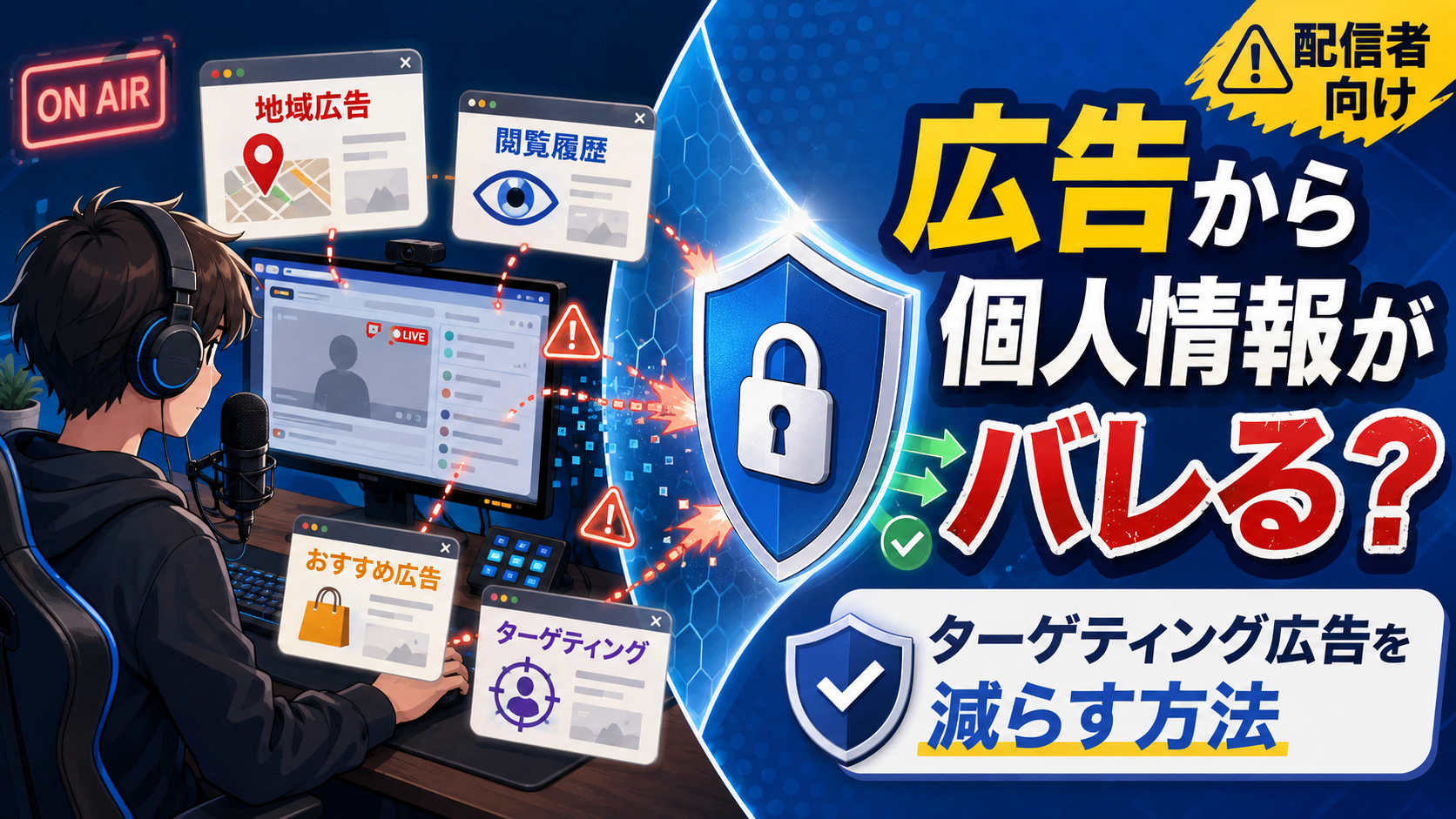 配信中に広告から個人情報がバレる？PCのターゲティング広告を減らす方法