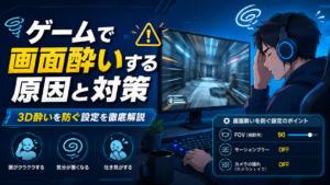 ゲームで画面酔いする原因は？3D酔いを防ぐ設定・対策を徹底解説