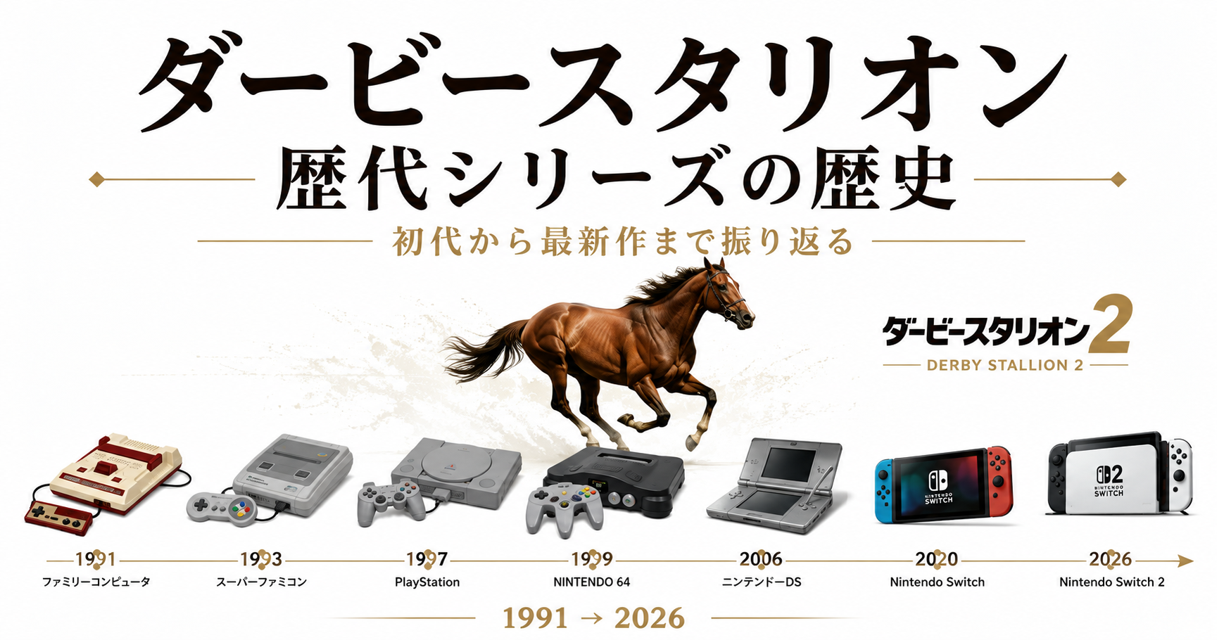 ダービースタリオン歴代シリーズの歴史｜初代から最新作「ダービースタリオン2」まで振り返る
