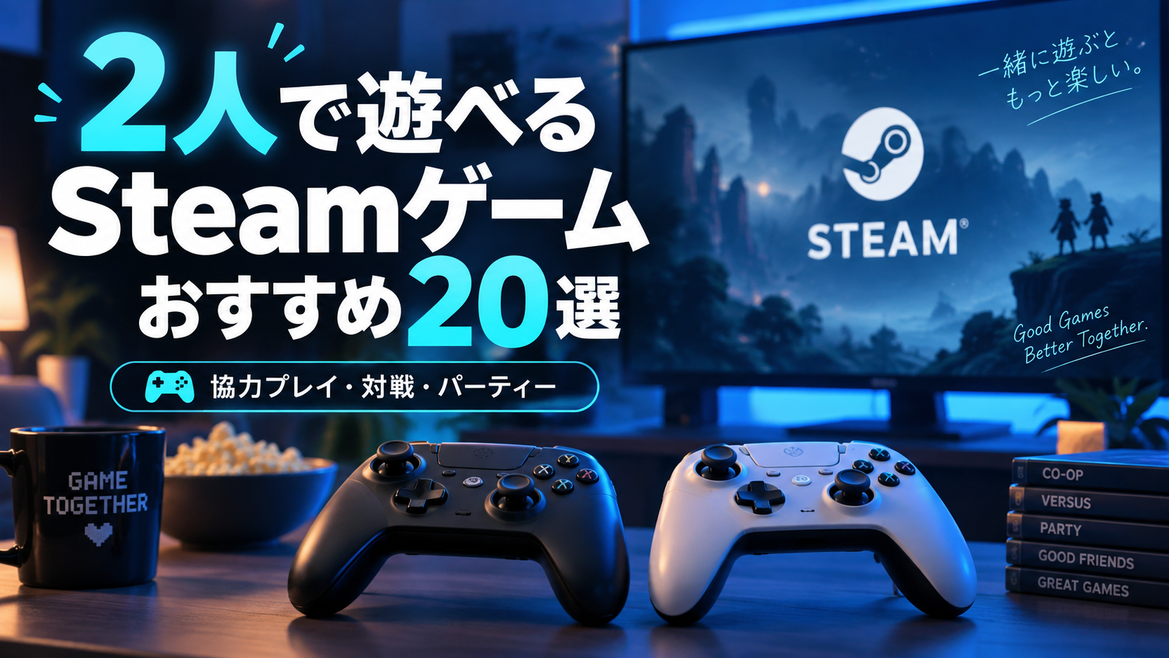 【2026年版】2人で遊べるSteamゲームおすすめ20選