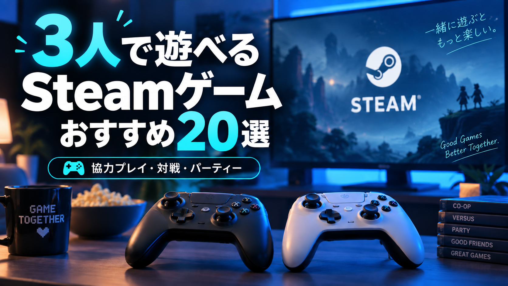 【2026年版】3人で遊べるSteamゲームおすすめ20選