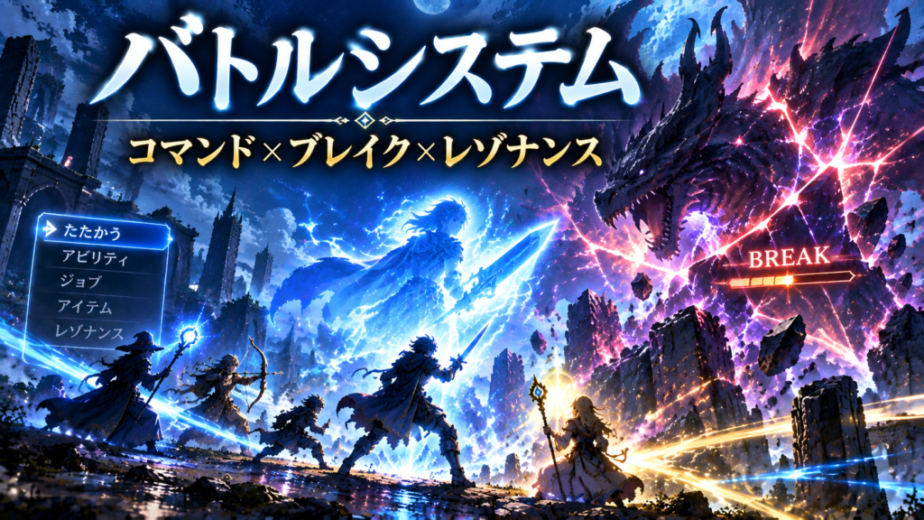 ファイナルファンタジー レゾナンスのバトルシステム画像