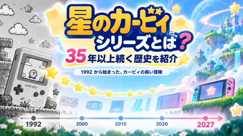 星のカービィシリーズとは？35年以上続く歴史を紹介画像