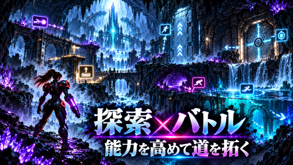 メトロイド ラヴェナスの探索・バトルシステム画像