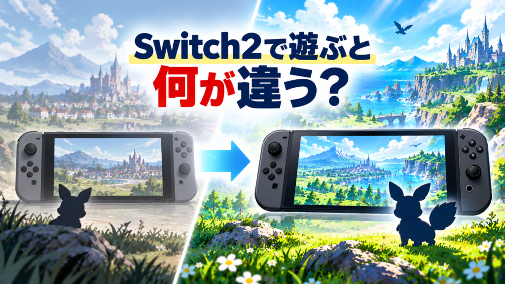Switch2でポケモンを遊ぶと何が違う？画像