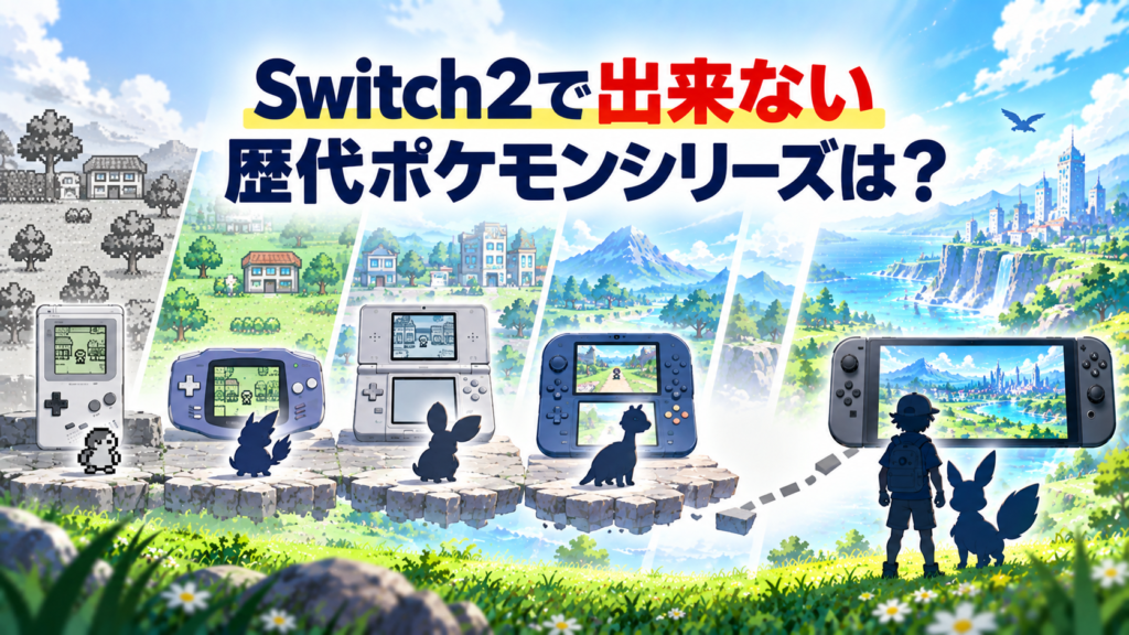 Switch2で出来ない歴代ポケモンシリーズは？画像