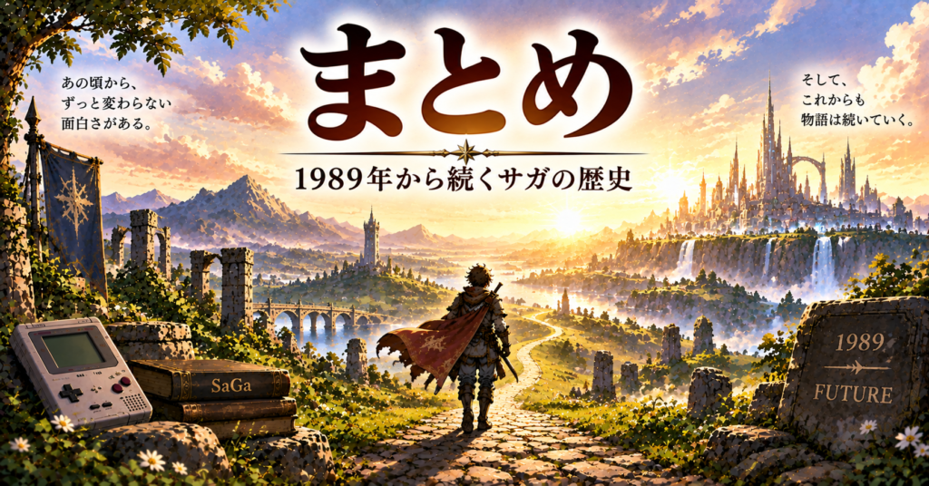 まとめ|サガシリーズは1989年から続く個性的なRPGシリーズ画像