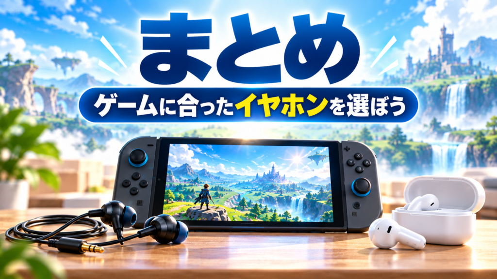 まとめ|Switch2用イヤホンは遊ぶゲームと接続方法で選ぼう画像