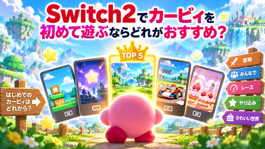 Switch2でカービィを初めて遊ぶならどれがおすすめ？画像