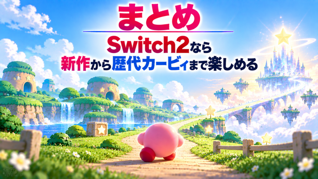 まとめ｜Switch2なら新作から歴代カービィまで楽しめる画像