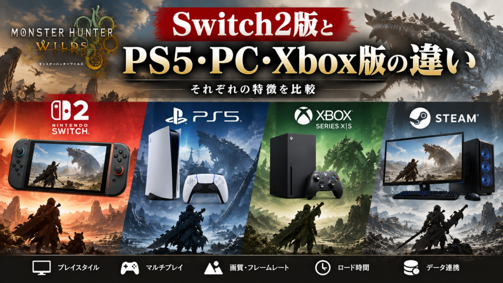 Switch2版とPS5・PC・Xbox版の違い画像