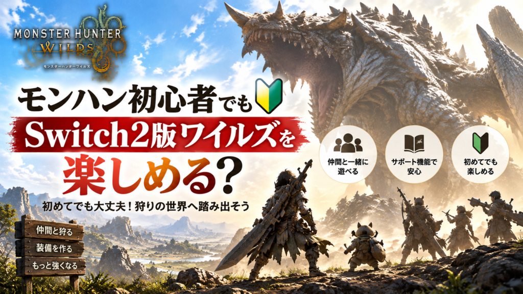 モンハン初心者でもSwitch2版ワイルズを楽しめる？画像