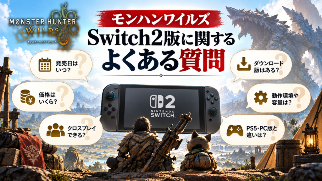 モンハンワイルズ Switch2版に関するよくある質問画像