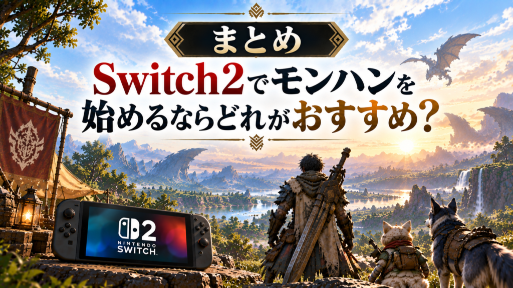 まとめ｜Switch2でモンハンを始めるならどれがおすすめ？画像11