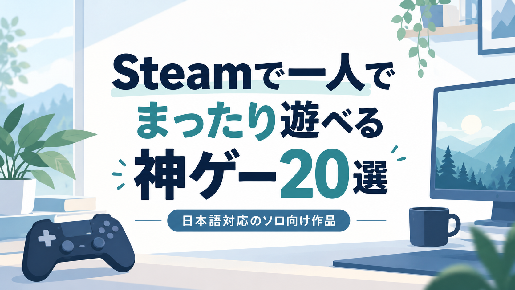 Steamで一人でまったり遊べる神ゲー20選｜日本語対応のソロ向け作品