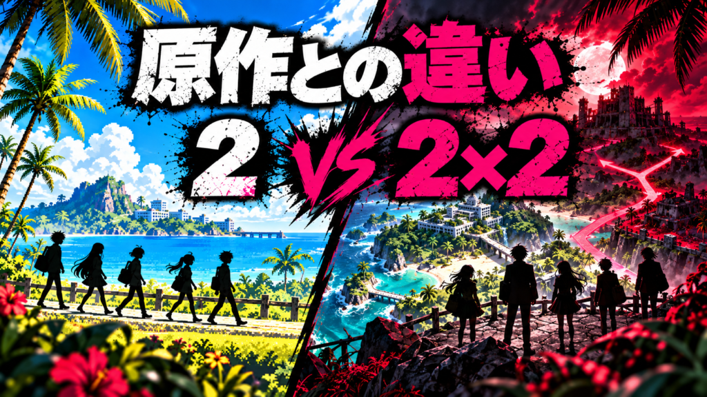 スーパーダンガンロンパ２と２×２の違いを比較画像