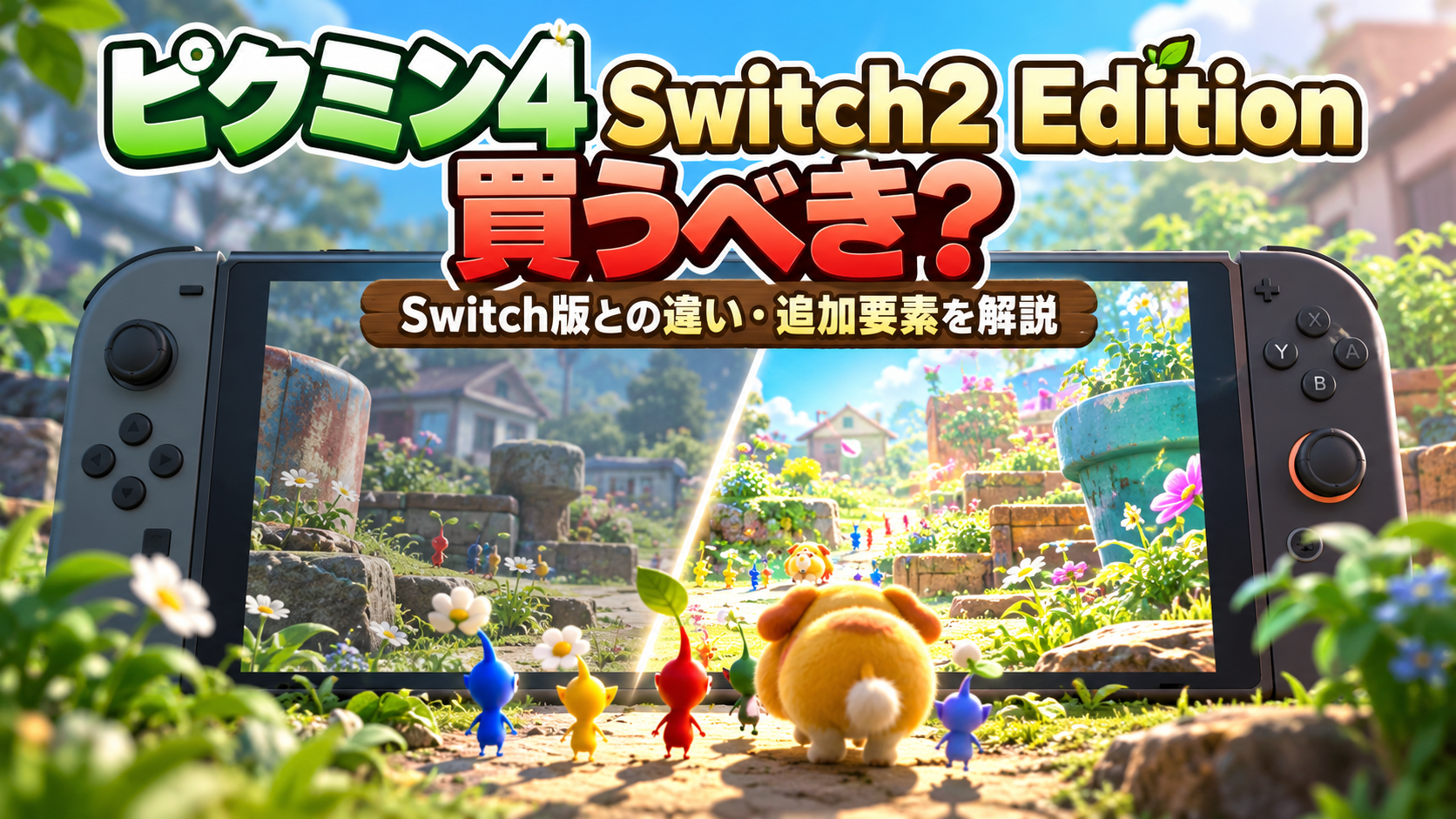 ピクミン4 Switch2 Editionは買うべき？Switch版との違い・追加要素を解説
