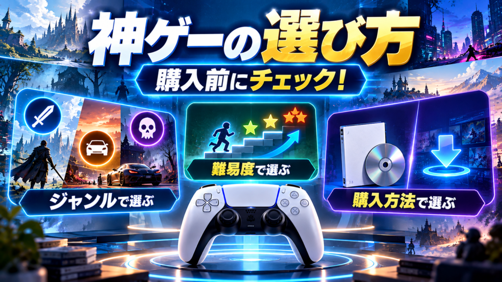 PS5の神ゲーを選ぶときのポイント画像
