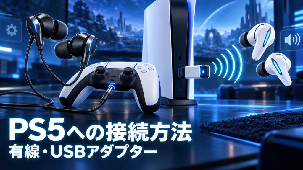 PS5にイヤホンを接続する方法と注意点画像
