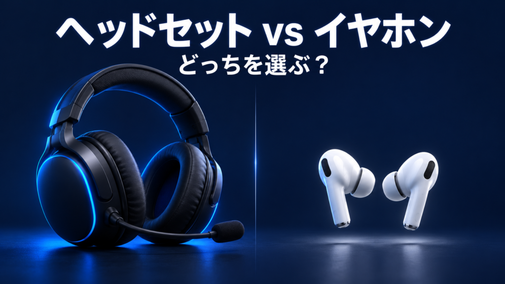 PS5ではヘッドセットとイヤホンのどっちがおすすめ?画像