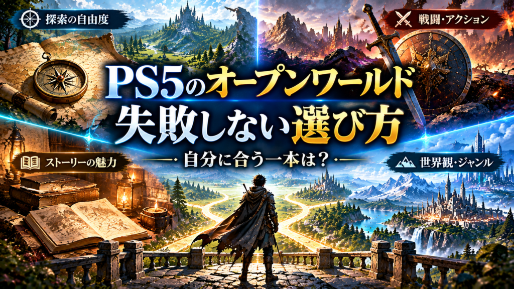 PS5のオープンワールドゲームの選び方画像