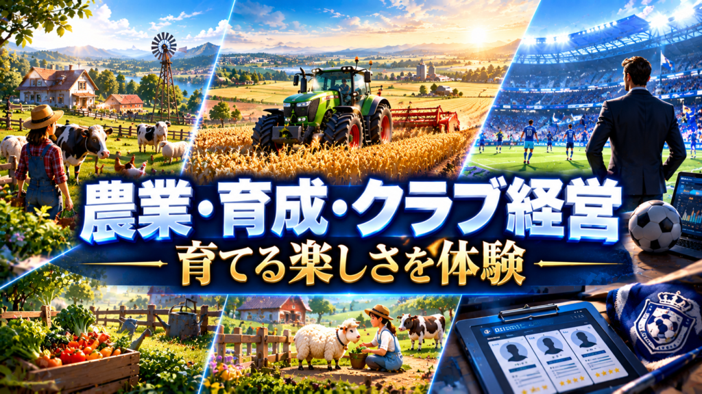 農業・育成・クラブ経営が楽しめるPS5のおすすめシミュレーションゲーム3選画像