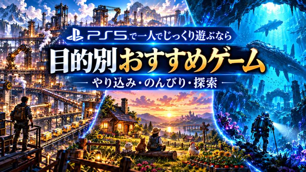【目的別】PS5で一人でじっくり遊ぶならどれがおすすめ?画像