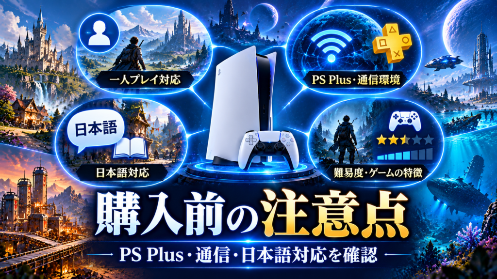 PS5で一人用ゲームを購入するときの注意点画像