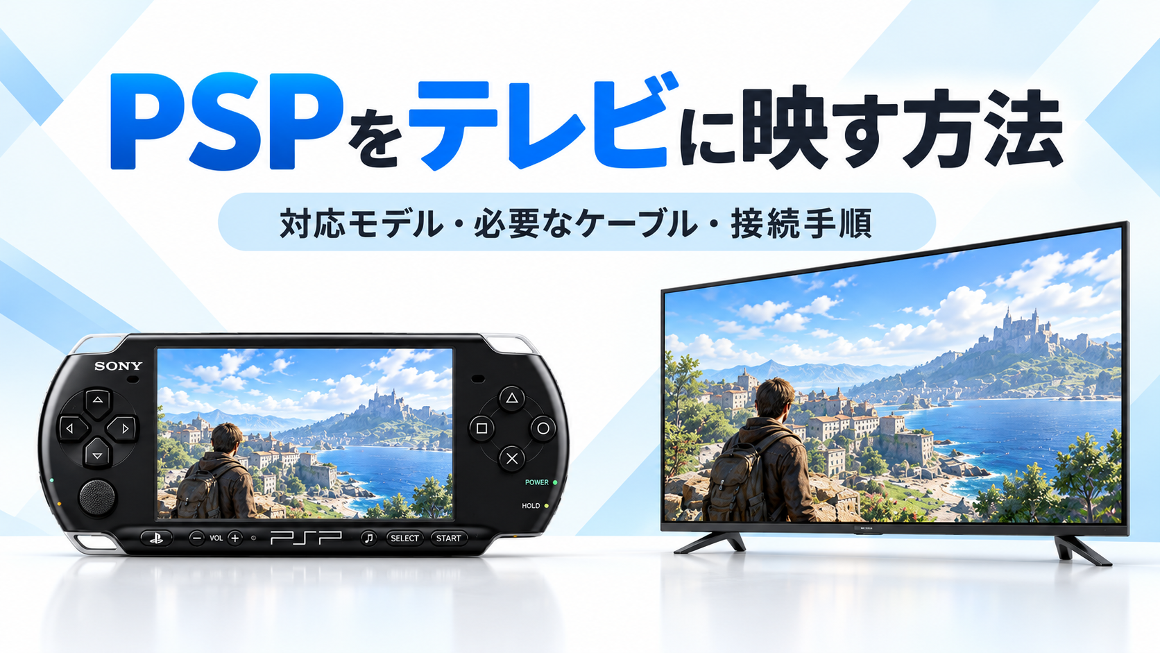 PSPをテレビに映す方法｜対応モデル・必要なケーブル・接続手順を解説
