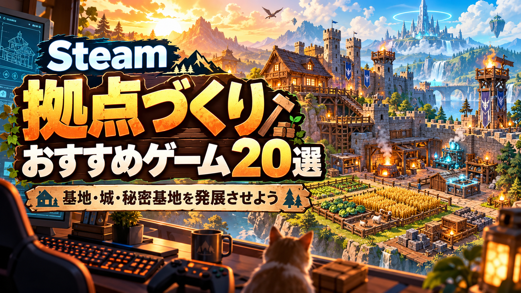 【2026年版】Steamの拠点づくりゲームおすすめ20選!基地や城を発展させる名作を厳選