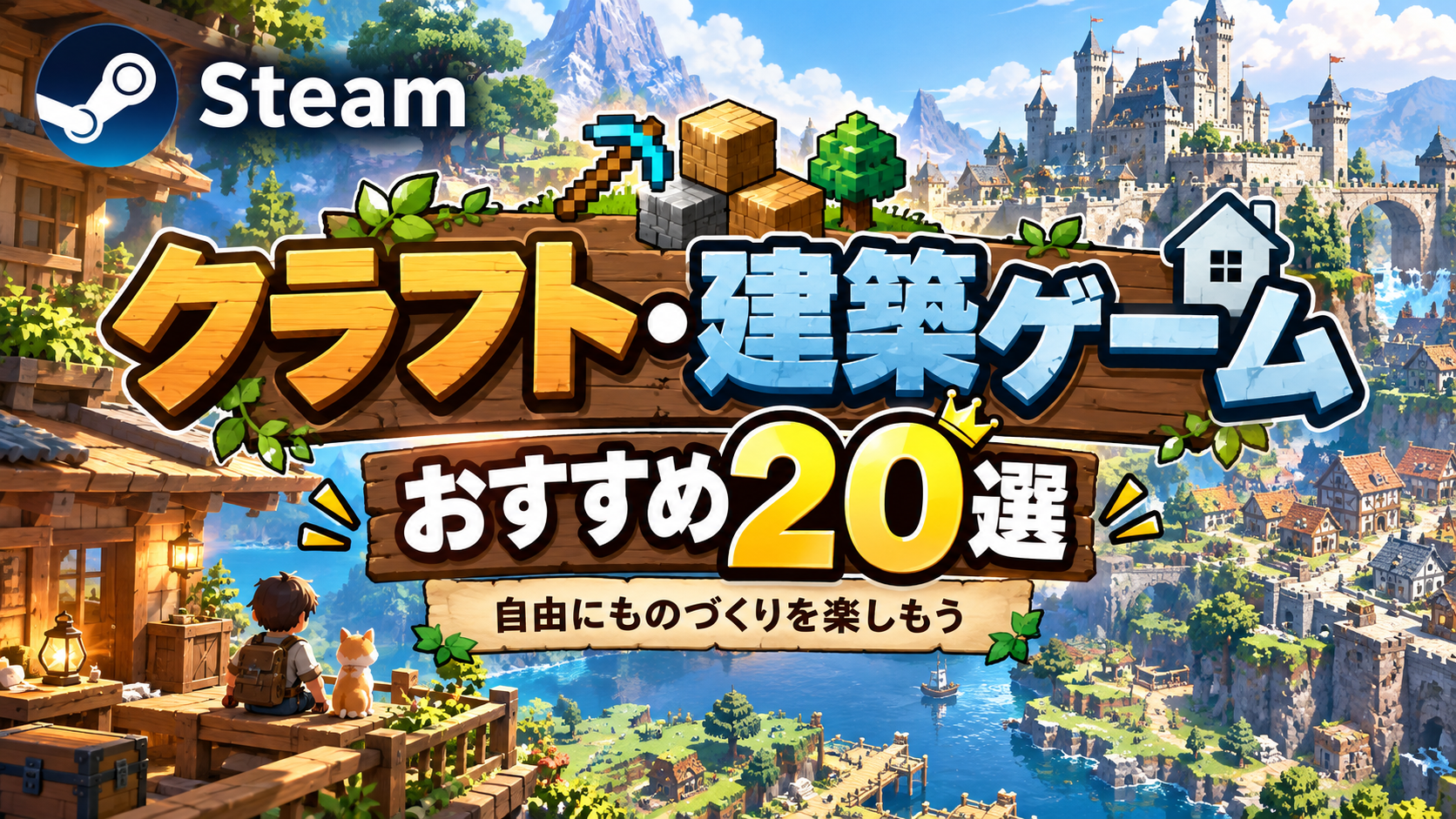 【2026年版】Steamのクラフト・建築ゲームおすすめ20選!自由度の高い名作を厳選