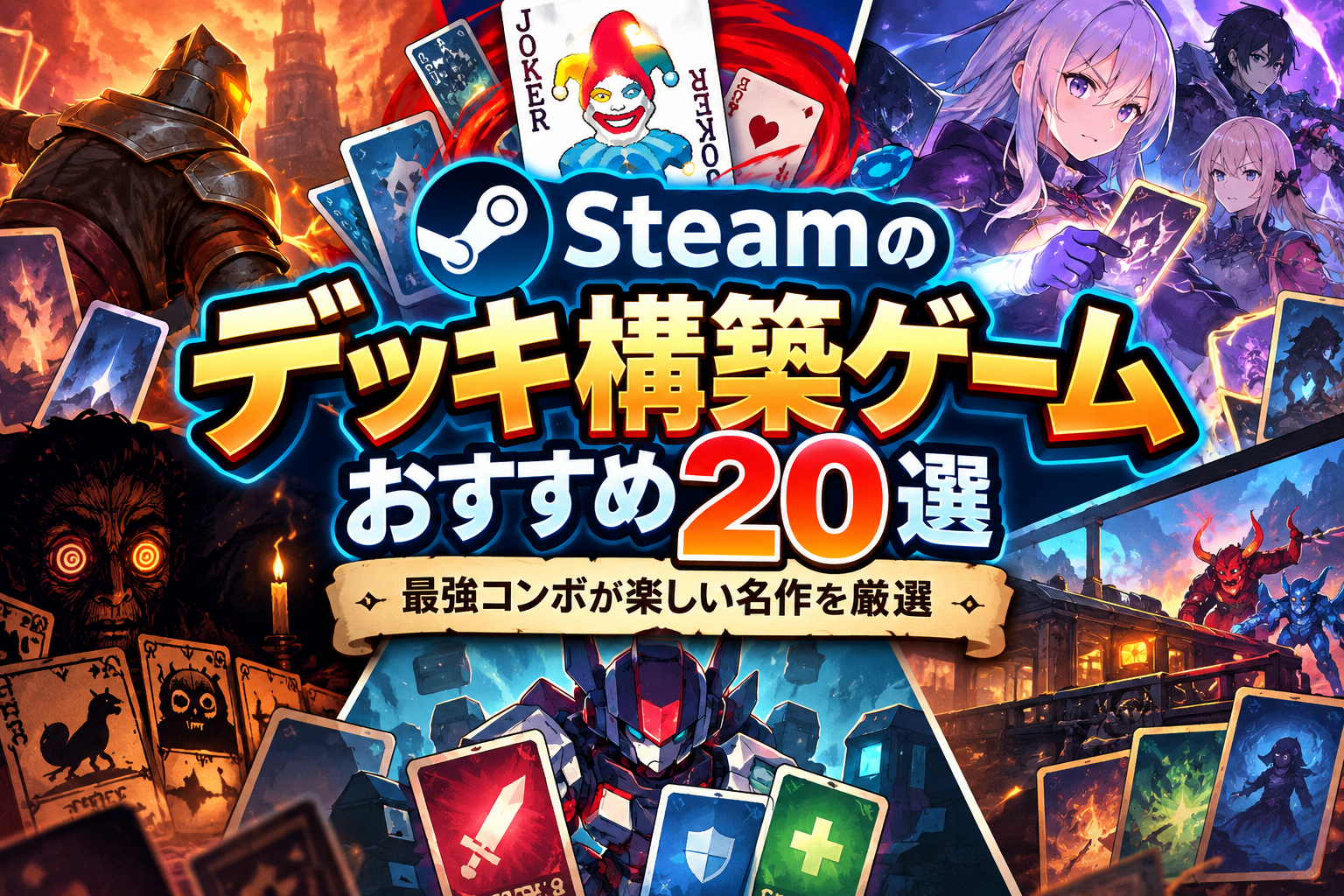 【2026年版】Steamのデッキ構築ゲームおすすめ20選!最強コンボが楽しい名作を厳選