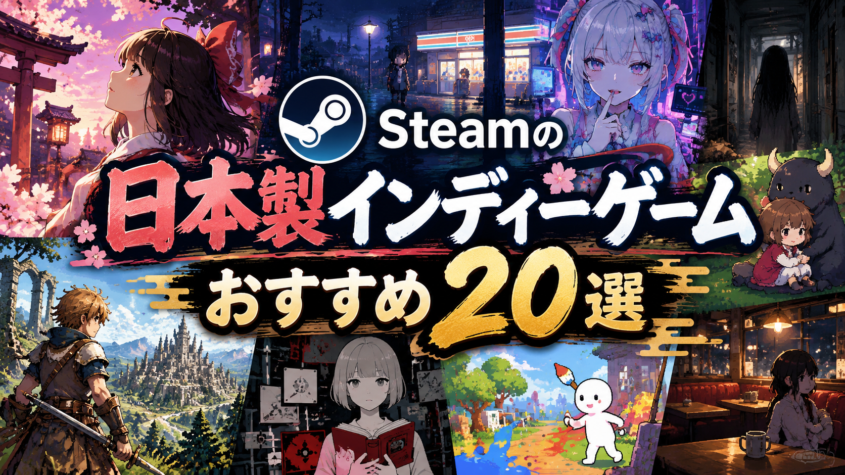 【2026年版】Steamの日本製インディーゲームおすすめ20選！国産の隠れた名作を厳選