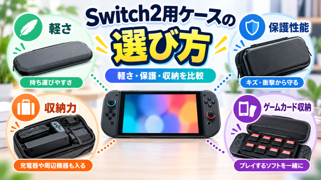 Switch2用ケースの選び方画像