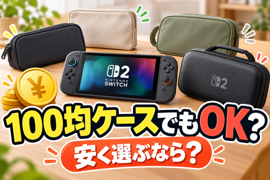 Switch2のケースは100均・無印・スリコなどで代用できる?画像