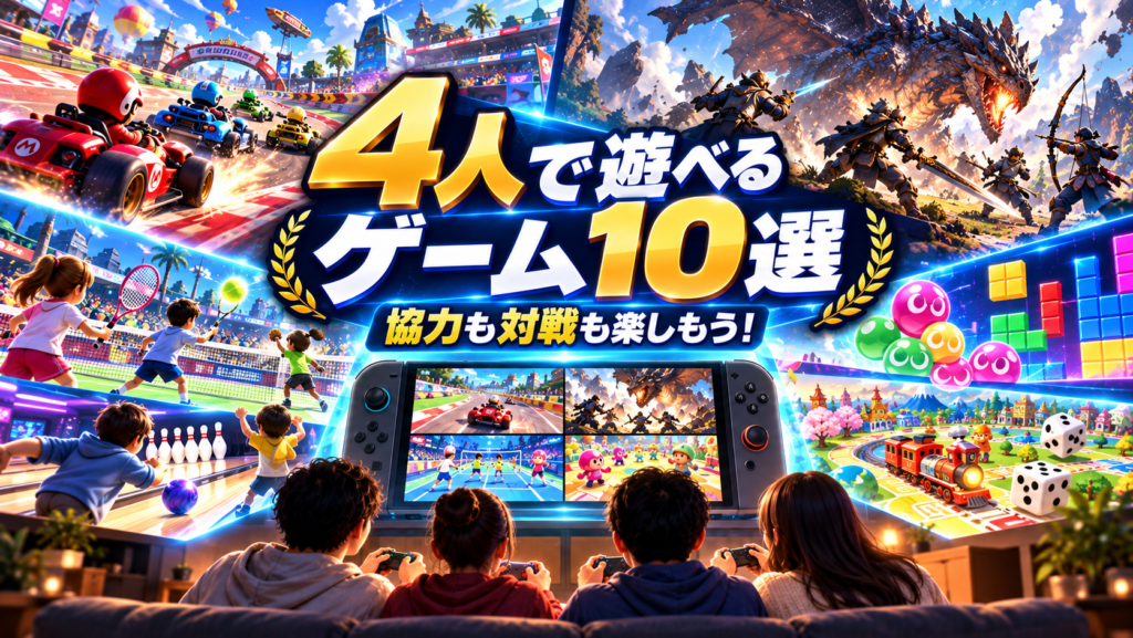 Switch2で4人プレイできるゲームおすすめ10選画像