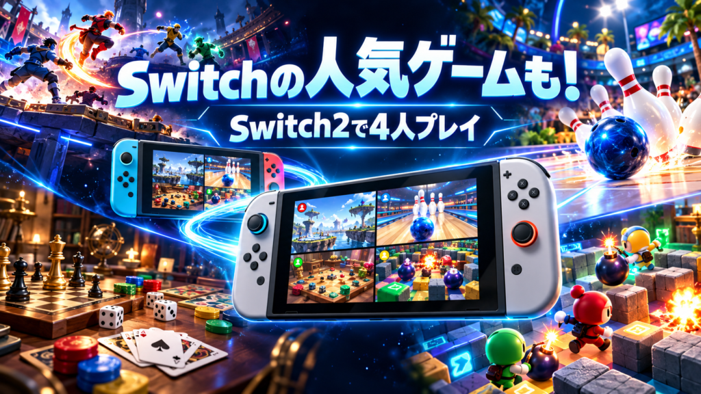 Switch2でも遊べるSwitchの4人プレイ対応ゲーム画像