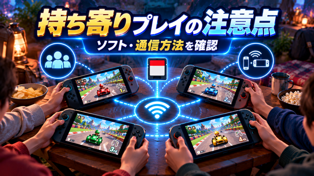 Switch2を持ち寄って4人で遊ぶ場合の注意点画像
