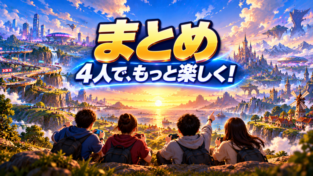 まとめ｜Switch2で4人プレイできるおすすめゲームを楽しもう画像