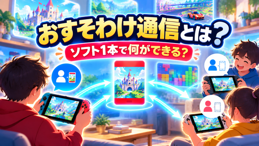 Switch2のおすそわけ通信とは?ソフト1本で何ができる?画像