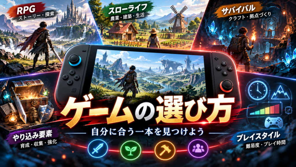 Switch2で一人でじっくり遊べるゲームの選び方画像