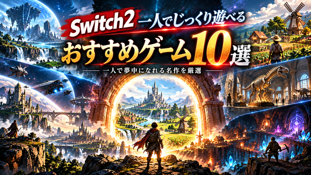 Switch2で一人でじっくり遊べるゲームおすすめ10選画像