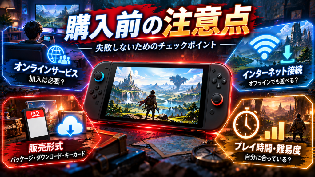 Switch2で一人用ゲームを購入するときの注意点画像